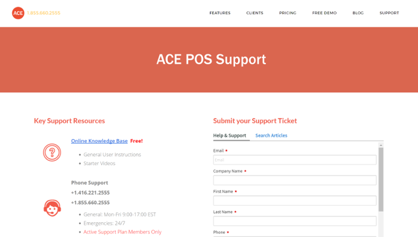 NEW POS Support Resources for ACE Customers