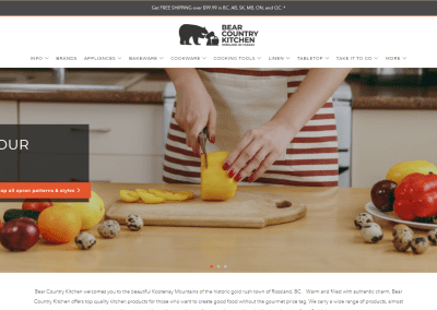 Bear Country Kitchen eCommerce website