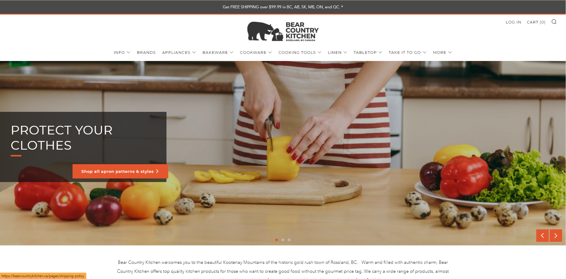 Bear Country Kitchen eCommerce website