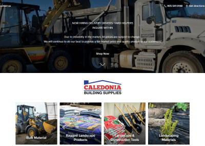 Caledonia Building Supplies eCommerce website
