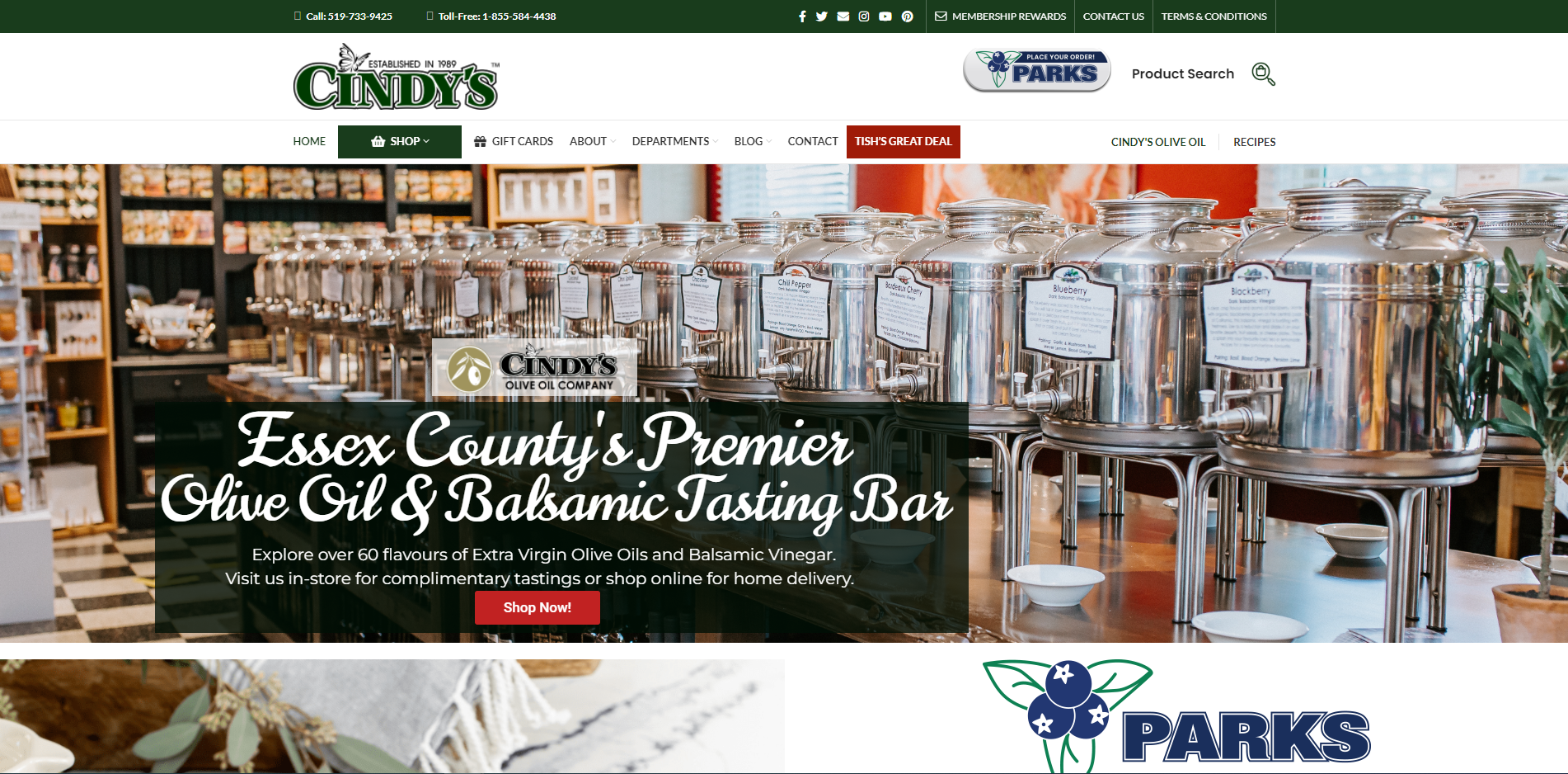 Cindy's Garden eCommerce website