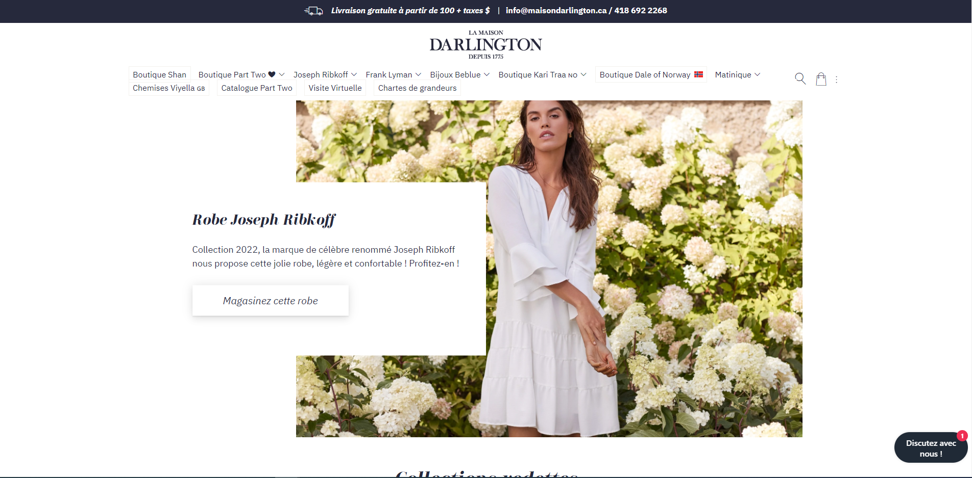 La Maison Darlington eCommerce website