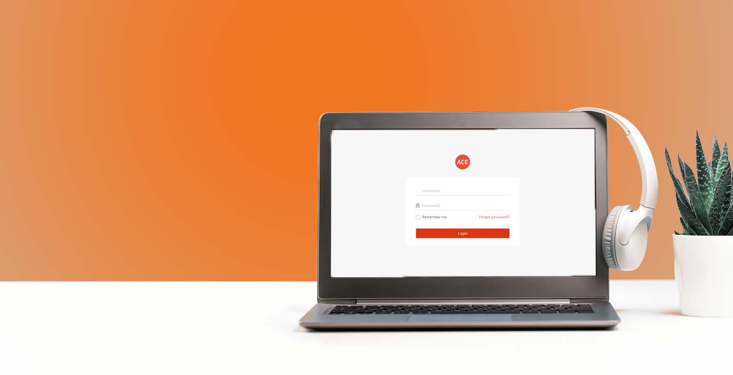 Laptop with ACE support portal login