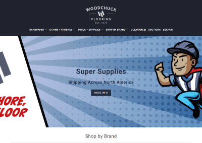 Woodchuck Flooring eCommerce website