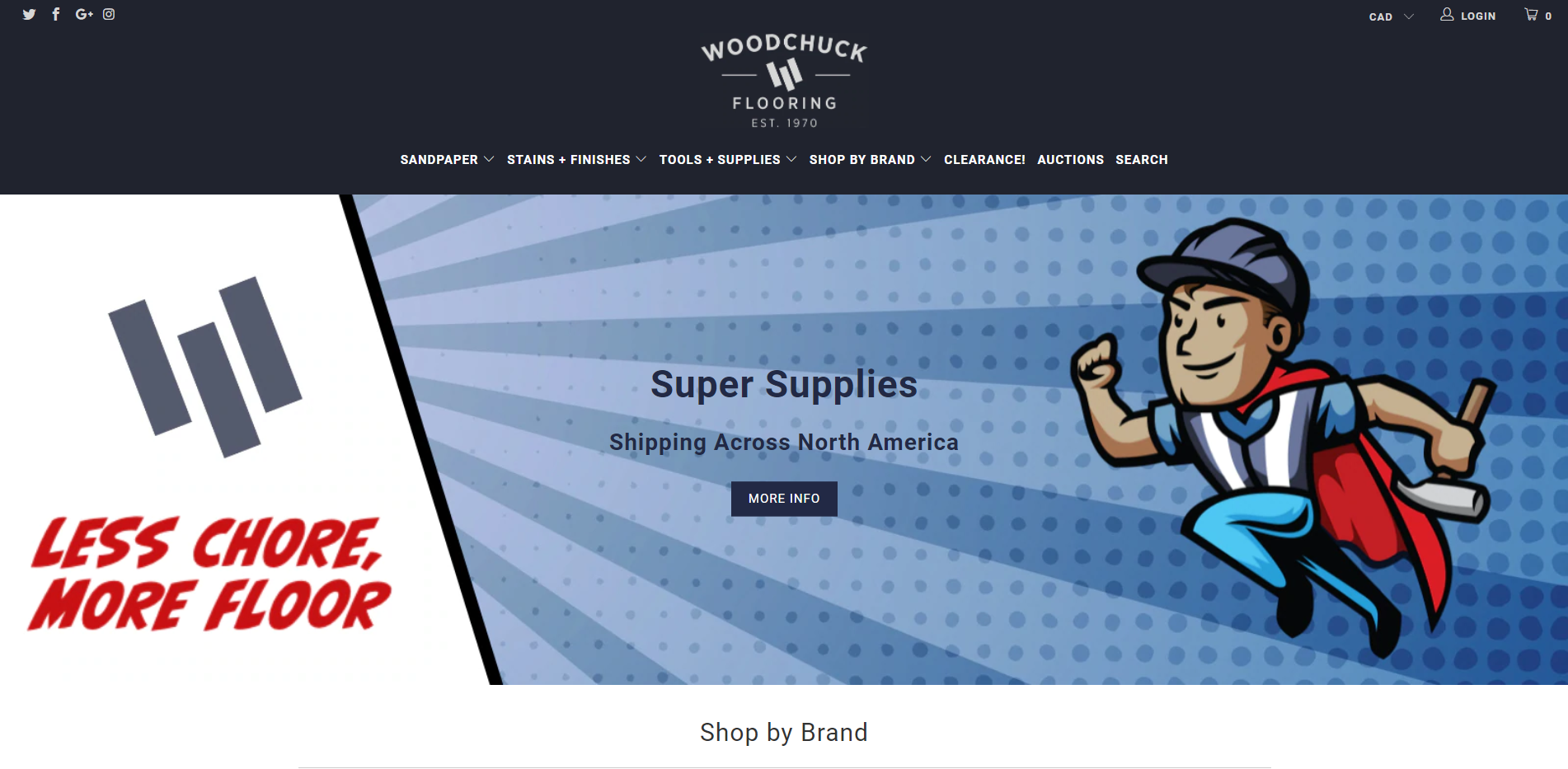 Woodchuck Flooring eCommerce website