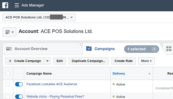 Ads Manager on Facebook