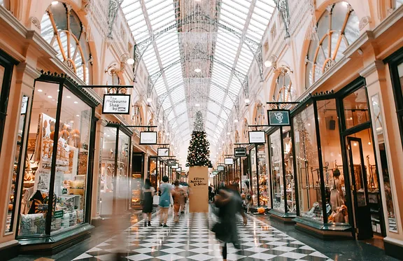 Inside a mall