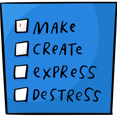Make, create, express, destress checklist