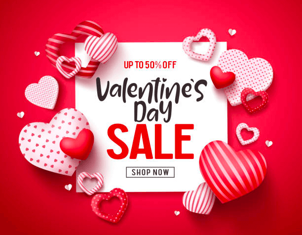 Valentine's day sale graphic