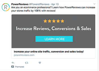 Promoted tweet example